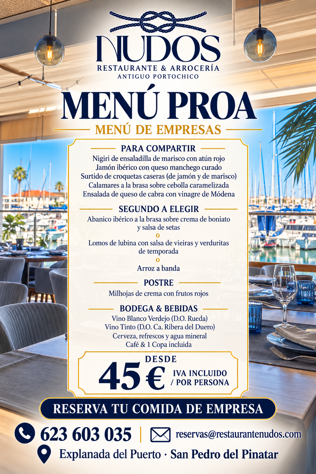 Menú Proa