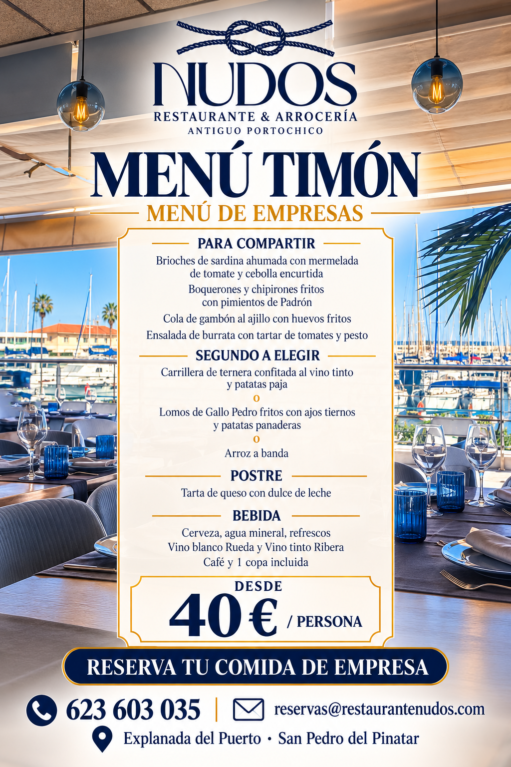 Menú Timón