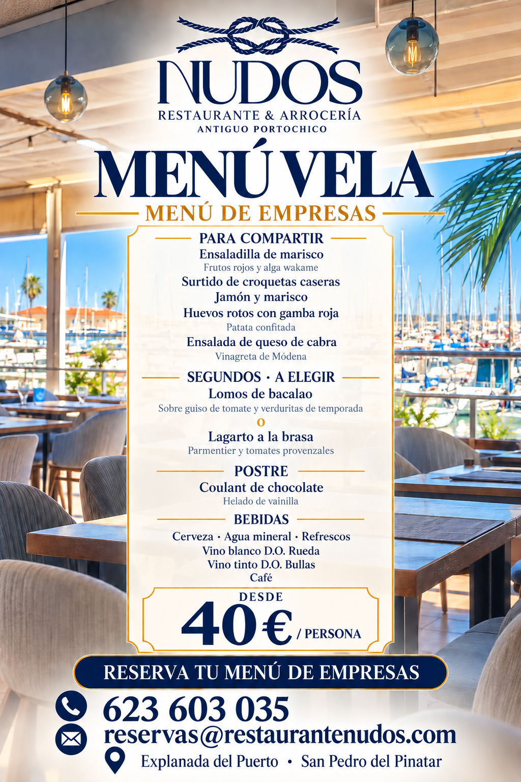 Menú Vela
